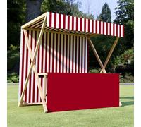 CJWKXQOL Kiosque de Marché en Bois avec Auvent | Structure mobile pour marchés de producteurs, événements éphémères en extérieur(7,150*200cm/59.1*78.7in)