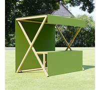 CJWKXQOL Kiosque de Marché en Bois avec Auvent | Structure mobile pour marchés de producteurs, événements éphémères en extérieur(1,200*200cm/78.7*78.7in)