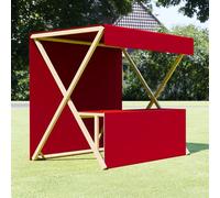 CJWKXQOL Kiosque de Marché en Bois avec Auvent | Structure mobile pour marchés de producteurs, événements éphémères en extérieur(3,200*200cm/78.7*78.7in)
