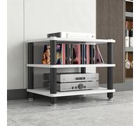 CJWKXQOL Rack Hi-FI avec Pieds amortisseurs, Support Audio Stable pour Salon Bureau Salle de Jeux cinéma Maison(White,50 * 60cm/23.6 * 19.7in)