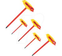C.K Tools VDE-Sechskantschlüsselsatz mit Quergriff, 5 Stück (T4422 SET)