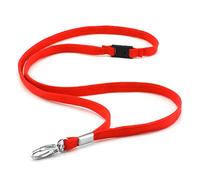 CKB Ltd 100x Premium Rouge Cordon Lanyard courroie de cou Strap lanière Swivel Metal Clip For Carte ID Support De Badge Card Holder 46cm