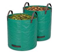 CKB LTD Lot de 2 sacs à déchets de jardin robustes de 272 l avec poignées | Sacs tissés pliables pour feuilles, herbe, mauvaises herbes et haies. Taille parfaite pour un coffre de voiture