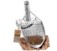 CKG Pelle à sable pour détection de métaux robuste en acier inoxydable 304, pelle de détecteur de métaux pour la chasse au trésor, la plage et les accessoires de détecteur de métaux, 2,9 x 15,2 cm
