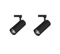 CKryzillix Plafonnier Spot Led Orientable Projecteur LED magnétique sur rail, éclairage linéaire flexible et moderne, AC 220 V(10W x 2PCS,Black,Cold White 6000K)