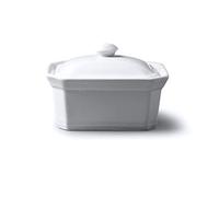 CKS Beurrier en porcelaine avec couvercle Blanc Petit modèle