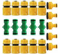 CL-Link 20 pièces connecteurs de Tuyau 5 connecteurs de Tuyau rapides de 1/2", 10 x 1/2 ou 3/4"Connecteur Nez de Robinet, 5 x 1/2 ou 3/4"Double Connecteur de Tuyau,pour Raccord de jardin et de maison