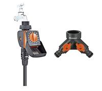 Claber 87277 Watch, Noir/Orange, 120x180x80 cm & Gardena Vanne à 2 Voies: Distributeur d'eau pour Robinet avec Filetage de 26,5 mm (G 3/4 Pouce), pour Une Connexion simultanée de Deux périphérique