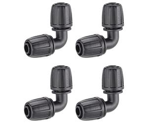 Claber 91025 Lot de 4 connecteurs à compression coudés 1/2"