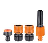 Claber Starter Kit Ø 3/4" Max-Flow, Set de lance et raccords Safety Lock d'arrosage pour tuyau de 3/4" (19 mm)