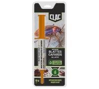Clac® Gel Anti-Cafards & Blattes Double Action - Appât Séringue 10g - Insecticide Puissant - Élimine Rapidement - Effet Longue Durée