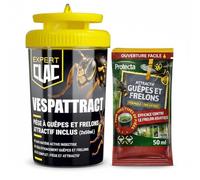 NUISIPRO Piège à Guêpes & Frelon Asiatique - Kit Complet avec Attractif 50ML - Sans Insecticide - Action Durable Extérieur & Balcon