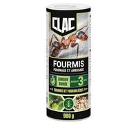 Clac® Poudre Insecticide Anti-Fourmis 900g - Élimine Tous Types de Fourmis et Fourmilières - Action Longue Durée Jusqu’à 3 Mois - Utilisation Intérieure et Extérieure