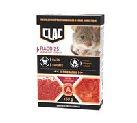 CLAC Raco25 - Anti-Souris & Anti-Rats Puissant - Céréales à l’Avoine Très Appétent - Appât Professionnel à Base de Difénacoum - Action Rapide - Intérieur & Extérieur (Greniers, Caves, Bâtiments)