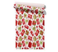 Claccis Papier Peint Adhesif Meuble Uni Mural Rouge Intissé Pour Wc Rouleau De Vinyle Autocollant Noël Papier Imperméable À Décoller Et Placards 45x300cm