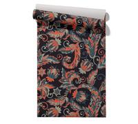 Claccis Papier Peint Lavable Panoramique New York Motif De Volutes Européen xxl Nature Adhesif Mural Salle Bain PVC Rétro Et Élégant Papier À Décoller Pour Crédence Cuisine 45x300cm