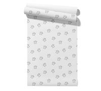 Claccis Papier Peint Motif Carte Plastique PVC Avec Film Autocollant Empreintes De Pattes Chien Noir Et Blanc Dessin Animé Mignon 45x200cm