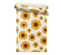 Claccis Papier Vinyle Adhesif Colle Peint Intissé Prête À L'Emploi Tournesol Élégance Naturelle 45x300cm
