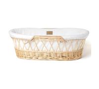 Clair de Lune Couffin en Osier Naturel Bio Blanc 68 x 30 cm