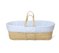 Clair de Lune Couffin rayé en Palmier avec literie 75 x 28 cm (Bleu)