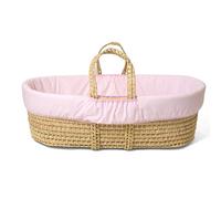 Clair de Lune Couffin rayé en Palmier avec literie 75 x 28 cm (Rose)