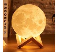 Clair de lune lumière de nuit d'impression 3D rechargeable 16 changement de couleur à distance LED cadeau Moonlight G
