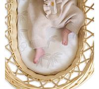 Clair de Lune Matelas pour couffin en bambou naturel 65 x 28 x 3 cm