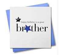 Claire Giles Hearts and Stars Carte Happy Birthday Brother