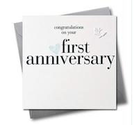 Claire Giles Hearts and Stars Congratulations on Your First Carte d'anniversaire de mariage