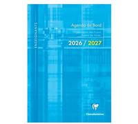 Clairefontaine - 1 Agenda de Bord Millésimé Pour Enseignant - Septembre 2026 à Août 2027 - Format 21 x 29,7 cm - Visuels Bleu
