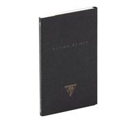 Clairefontaine 102596C - Un carnet piqué cousu fil Flying Spirit 96 pages ivoire 9x14 cm 90g lignées, couverture en carte lustrée noire, motif aléatoire