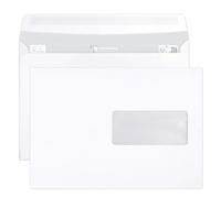 Clairefontaine 103425C Boîte 500 enveloppes blanc fenêtre 45x100 90g C5
