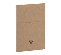 Clairefontaine 103506C - Un carnet piqué cousu fil Flying Spirit 96 pages ivoire 11x17 cm 90g lignées, couverture en carte kraft brun, motif aléatoire