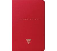 Clairefontaine 106506C Carnet Cousu Flying Spirit Rouge 11x17cm 96P Ligné