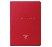 Clairefontaine 106536C - Un Carnet Piqué Cousu Fil Flying Spirit 96 Pages Lignées Papier Ivoire 90g A5 - 14,8x21 cm, Couverture en Carte Maya Rouge - 5 visuels, livraison aléatoire