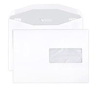 Boite de 500 Enveloppes Blanches C5-162x229mm - Gommées Mécanisables - 80g/m2 - Fenêtre 45x100 (position 62/20) - pour machine de mise sous pli automatique - Blanc