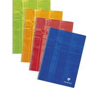 Clairefontaine 10x carnet à double spirale A4 50 feuilles lignées, Couleurs assorties 8146C