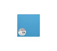 Clairefontaine 1122C - Paquet de 25 Cartes Simples - Format Carré 16x16cm - 210g/m² - Coloris Bleu Turquoise - Cartons d'Invitation Evènements et Correspondance - Gamme Pollen - Papier Premium Lisse