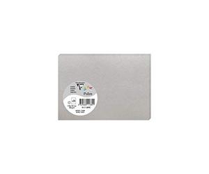 Clairefontaine 11389C - Paquet de 25 Cartes Simples - Format C6 11x15,5cm - 210g/m² - Coloris Argent - Cartons d'Invitation Evènements et Correspondance - Gamme Pollen - Papier Premium Lisse