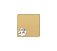 Clairefontaine 1138C - Paquet de 25 Cartes Simples - Format Carré 16x16cm - 210g/m² - Coloris Caramel - Cartons d'Invitation Evènements et Correspondance - Gamme Pollen - Papier Premium Lisse