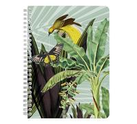 Clairefontaine 115766C - Un Carnet à Spirale Motifs Végétal/Floral/Oiseaux/Papillons - A5 14,8x21 cm 148 Pages Lignées papier blanc 90g - Collection Jungle Harmony - 2 visuels, livraison aléatoire