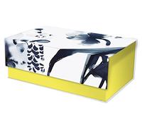 Clairefontaine 115940C - Une Boite de Rangement en Carton Multifonctions Rectangulaire - Motif Floral Peint à l'Encre Bleue - 29,8x17,8x10,8 cm - Papier finition satiné - Collection Inkebana