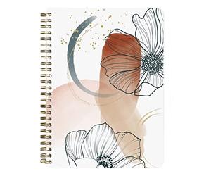 Clairefontaine 115963C - Un Carnet à Spirale motifs Géométriques/Floral/Montagne - A5 14,8x21cm 148 Pages Lignées papier Blanc 90g - Collection Evanescence - 4 visuels, livraison aléatoire