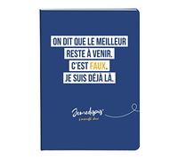 Clairefontaine 116015C - Un Carnet Broché Souple avec Texte Original - A5 14,8x21cm - 128 Pages Lignées Papier Blanc 90g - Collection Jemedisais - 2 visuels, livraison aléatoire