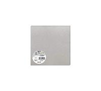 Clairefontaine 1189C - Paquet de 25 Cartes Simples - Format Carré 16x16cm - 210g/m² - Coloris Argent - Cartons d'Invitation Evènements et Correspondance - Gamme Pollen - Papier Premium Lisse