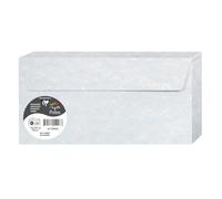 PAPIERS MARBRÉS, Paquet de 20 enveloppes Pollen 110x220mm 120g/m2 - Bleu marbré