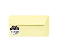 Clairefontaine Enveloppes Pollen DL 110 x 220 mm 120 g/m² Auto-adhésives Canari - Paquet de 50