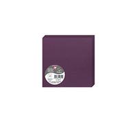 Clairefontaine 12821C - Paquet de 25 Cartes Doubles - Format Carré 13,5x13,5cm - 210g/m² - Coloris Cassis - Cartons d'Invitation Evènements et Correspondance - Gamme Pollen - Papier Premium Lisse