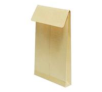 Boite de 125 Pochettes Kraft Armé Brun 24-260x330 mm avec Soufflet de 30 mm - Auto-Adhésives - 130g/m2 - Brun