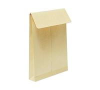 Boite de 125 Pochettes Kraft Armé Brun 26-275x365 mm avec Soufflet de 30 mm - Auto-Adhésives - 130g/m2 - Brun